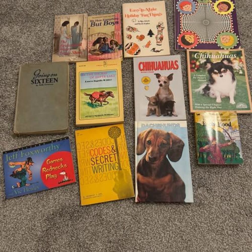 Vintage Book Lot (12 Books) - Retro Kids, Dogs, Hobbies, Nostalgia